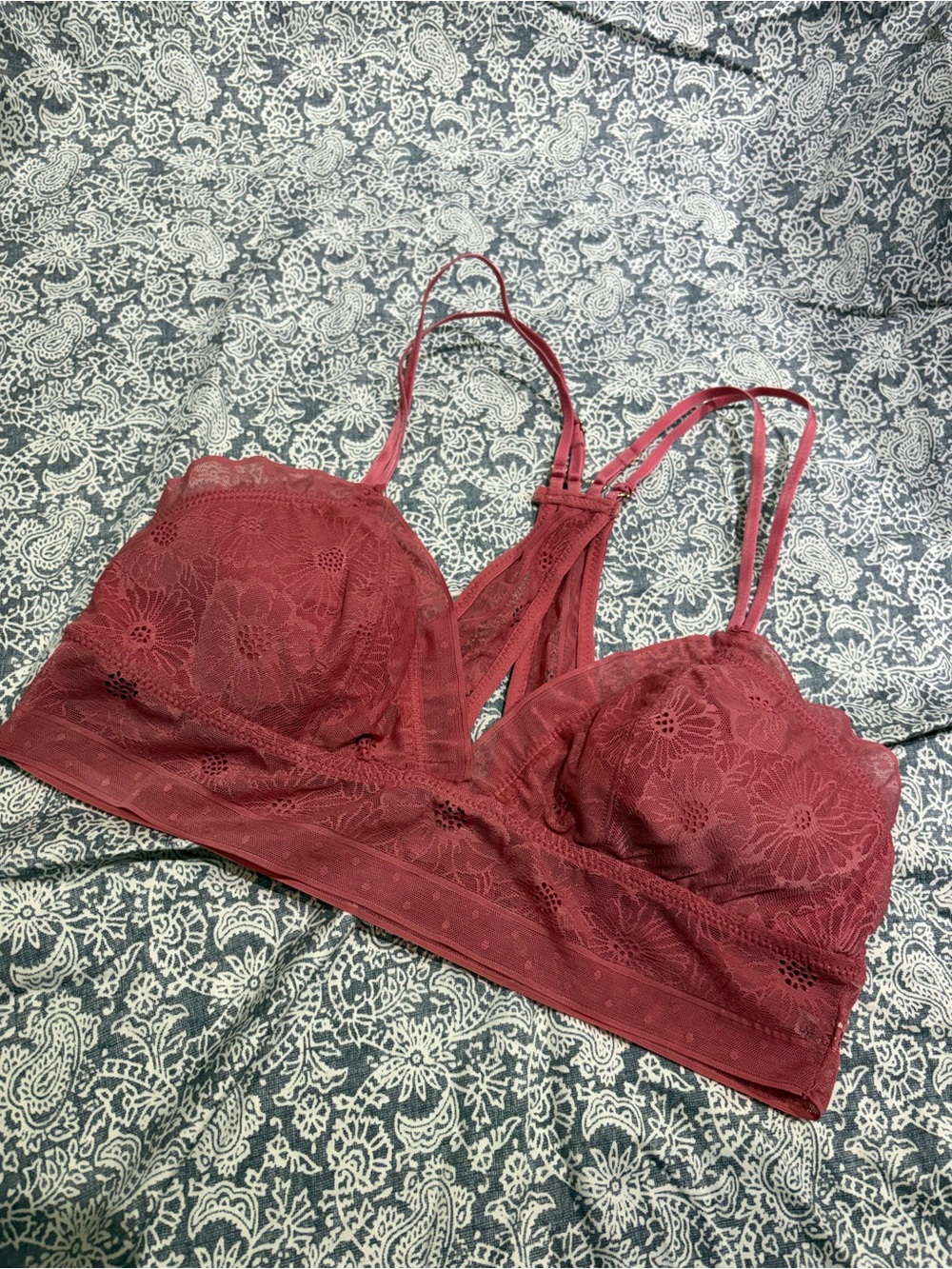 Aerie coral pink bralette large